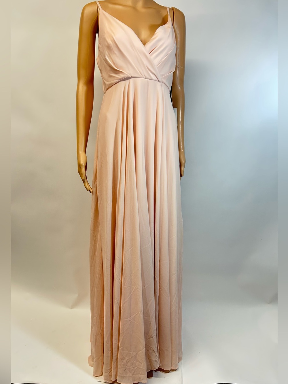 NWT Lulu's Medium Blush Pink Wrap-Front Maxi Dress